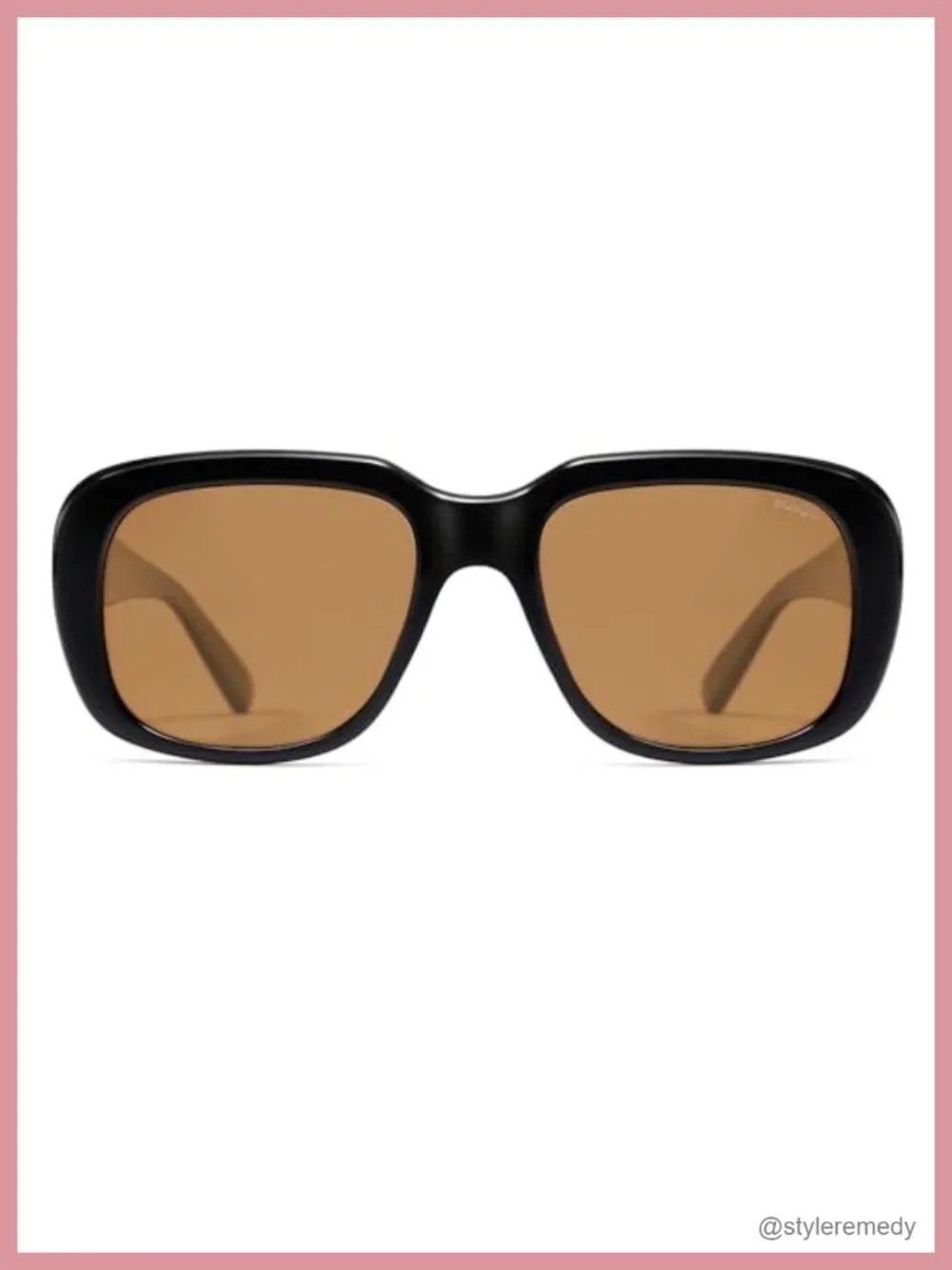 Thick Rectangle Polarized Sunglasses UV400 Plastic Frame